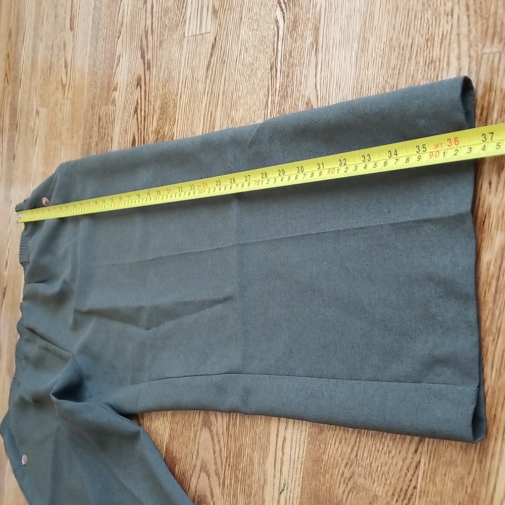 (14) Tradition Dark Olive Slim Fit Casual Style Elastic Waistband Ankle Pants - Picture 7 of 8